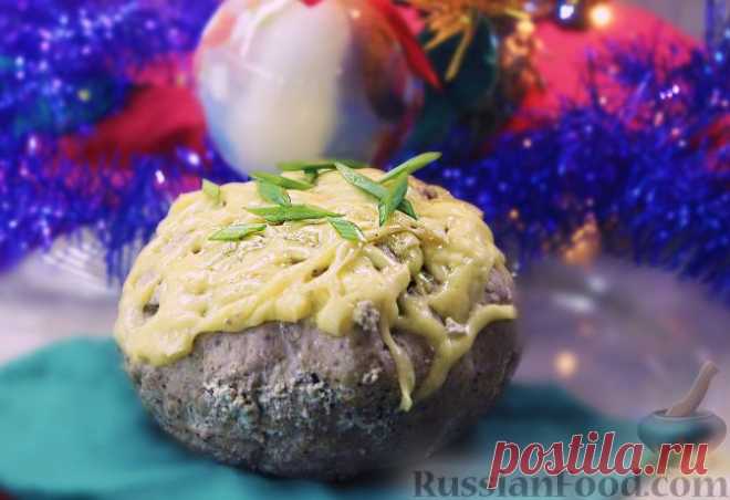 Рецепт: Свинина, фаршированная грибами, куриным филе и сыром на RussianFood.com