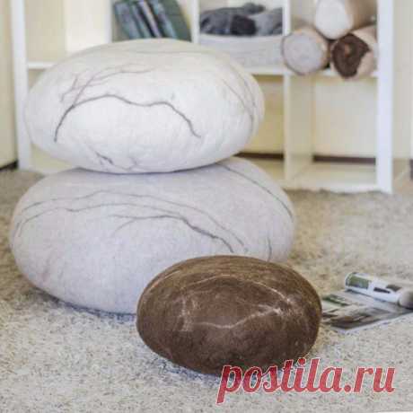 Пуф из шерcти | Мастер-класс по мокрому валянию | Felted Loft