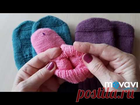Вяжем двойные варежки. М/К Часть 1.