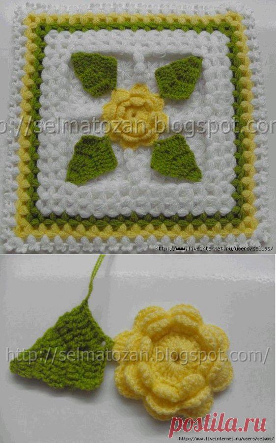 Мастер-класс по вязанию таких квадратов