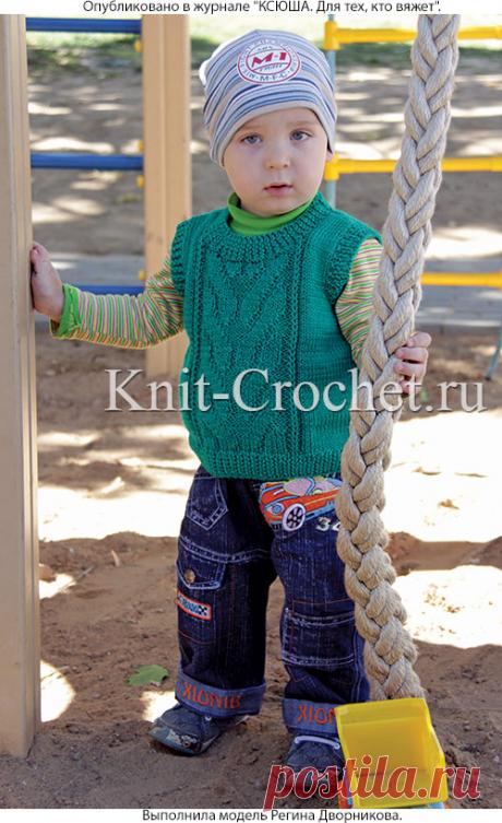 Жилет для малыша спицами. - Малышам на спицах - Вязание спицами - Каталог статей - Вязание спицами и крючком