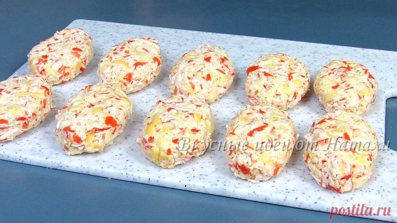 Если у вас есть крабовые палочки, попробуйте эту вкуснятину! Котлеты из крабовых палочек с сыром