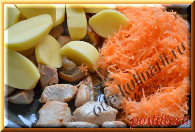 Жаркое с индюшатиной и грибами | Ода Кулинарии
