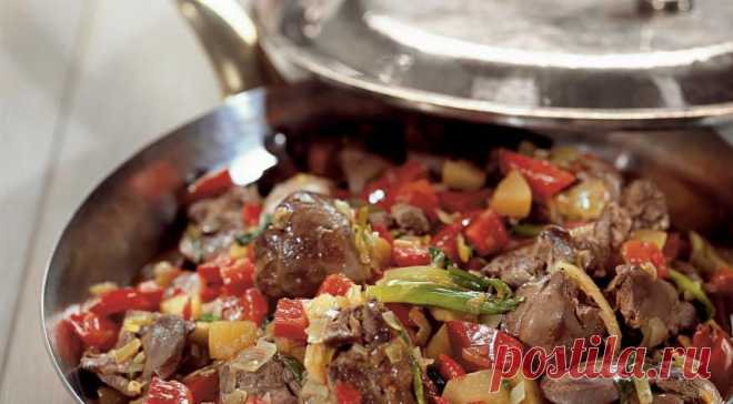 Жаркое из куриной печенки. Пошаговый рецепт с фото на Gastronom.ru
