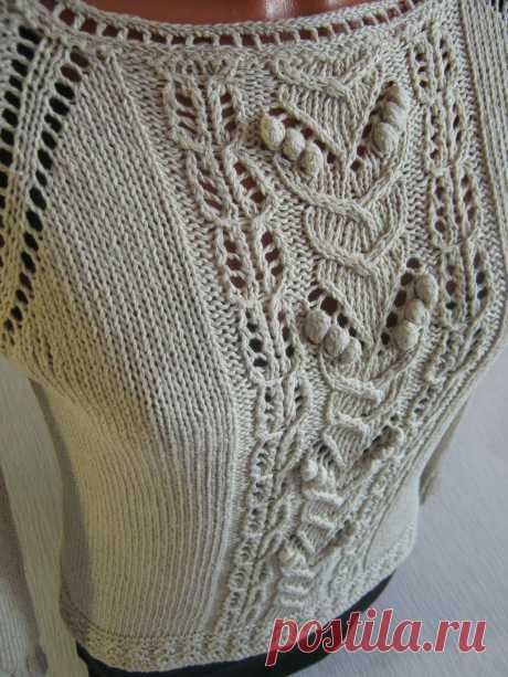 Knitting Stories by Venera: Схемки!!!  Пуловер &quot;Колоски&quot;