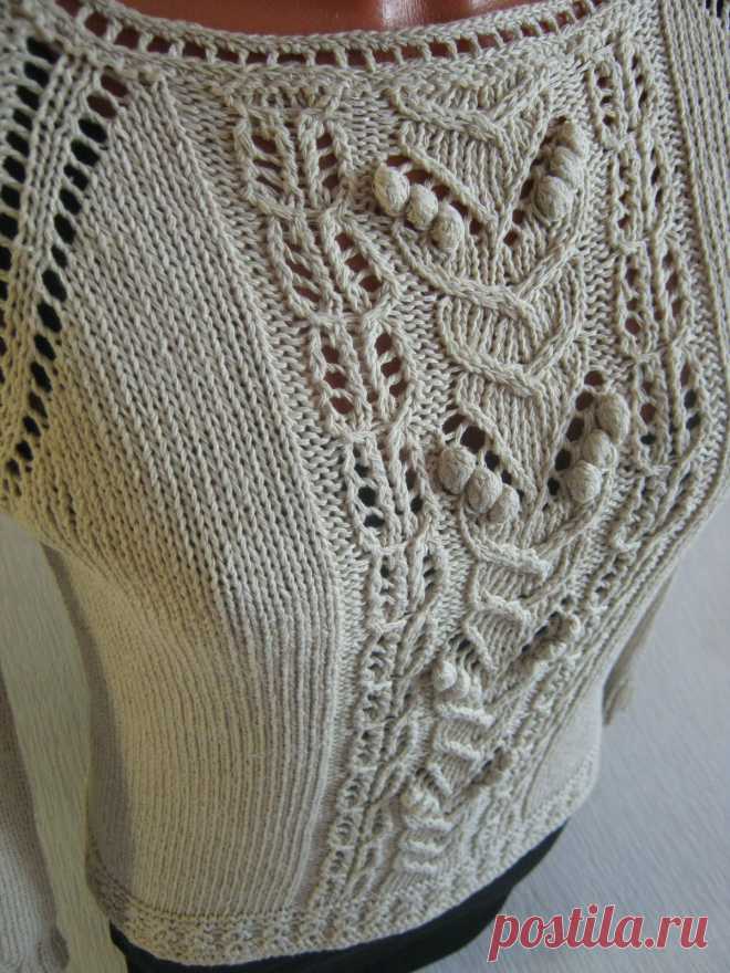Knitting Stories by Venera: Схемки!!!  Пуловер "Колоски"