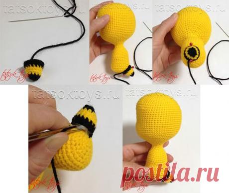 Квами Пчёлка крючком. Амигуруми схемы и описания. Автор: Татьяна Соколова | IRINELY.ART