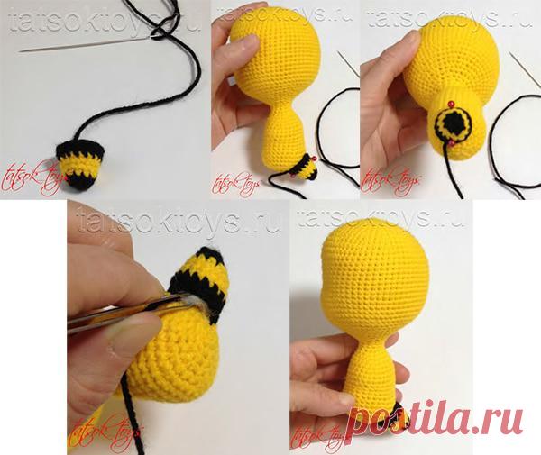 Квами Пчёлка крючком. Амигуруми схемы и описания. Автор: Татьяна Соколова | IRINELY.ART