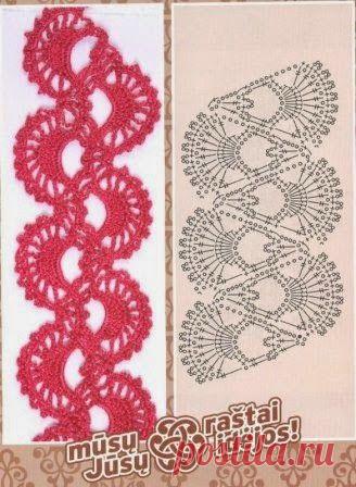 Вязание крючком ленты