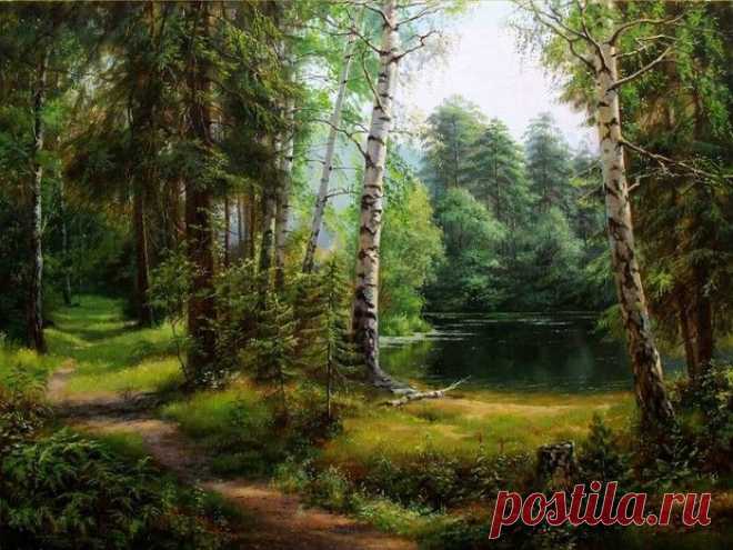 ♥ღ♥Лесные пейзажи. Художник Виталий Зайцев♥ღ♥