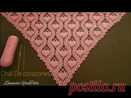 Chal De corazones/triangular