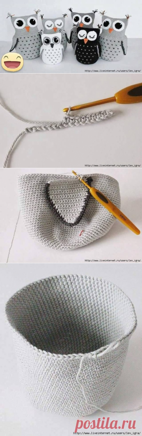 Совы: крючок — Сделай сам, идеи для творчества - DIY Ideas