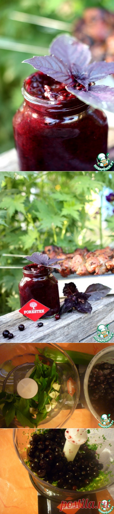 Черносмородиновый соус к шашлыку из мяса - кулинарный рецепт