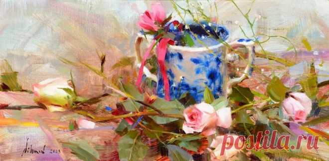Наверное, даже лучше, чем на яву - роскошные цветочные натюрморты Ричарда Шмида (Richard Schmid)