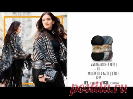 Alize Angora Gold Batik ile Panço Yapımı-Making Poncho with Alize Angora Gold Batik