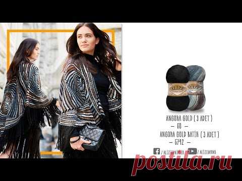Alize Angora Gold Batik ile Panço Yapımı-Making Poncho with Alize Angora Gold Batik