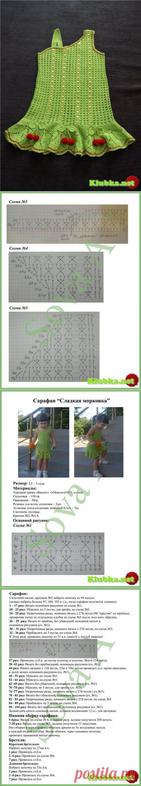 Сарафан с вишенками