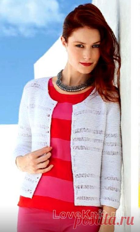 Схема кардиган со спущенными петлями