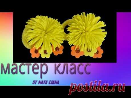 Резинки для волос. Одуванчики из фоамирана.