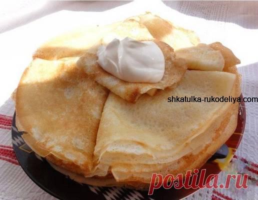 Млинці на Масляну. Рецепт млинців на згущеному молоці