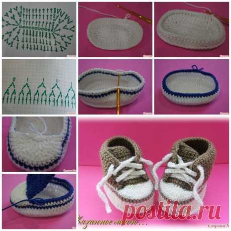 Wonderful DIY Cute Crochet Baby Sneakers