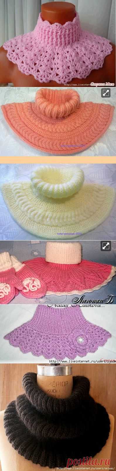 Снуд, манишка, шарф - подборка