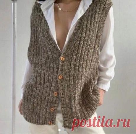 Безрукавка спицами, схемы, подборка | Ольга Прилуцкая, вязание - это модно | Дзен
