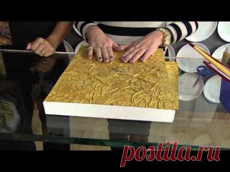 Técnica de moldura para quadros com jornal envelhecido - YouTube