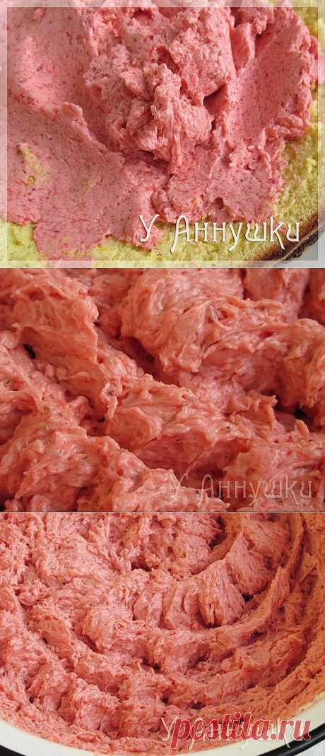 У Аннушки: Масляный крем с клубникой.