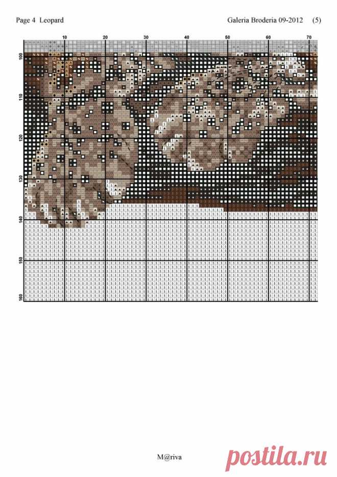 Схема для вышивки леопарда. Схемы для вышивки диких животных | Домоводство для всей семьи.