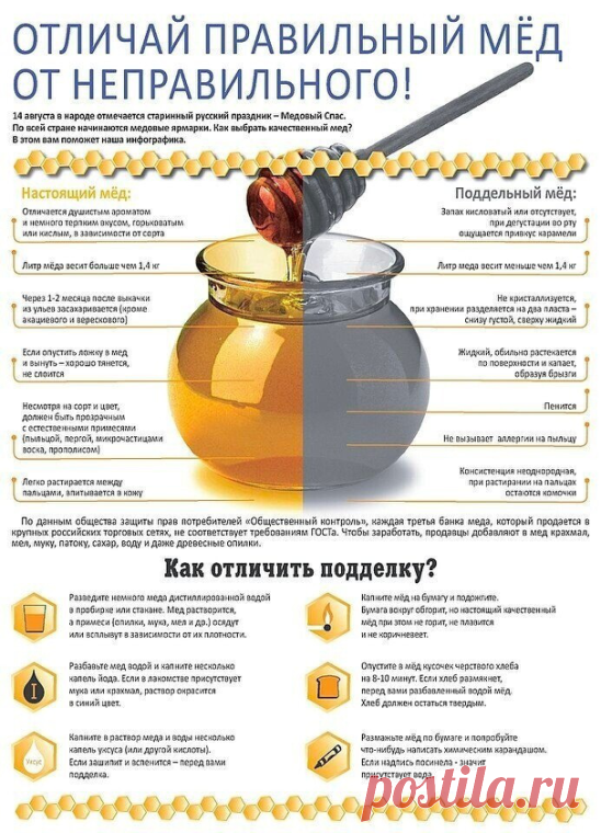 Признаки качественного мёда
