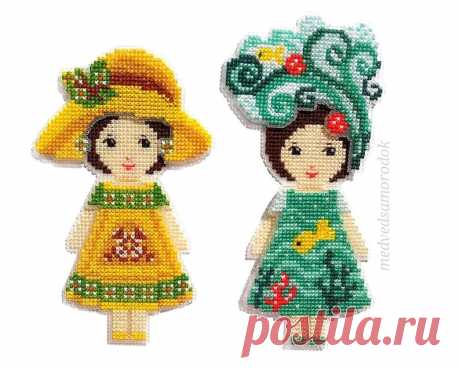 Patrón de punto de cruz Vestir muñecas y vestidos 4 - Etsy España