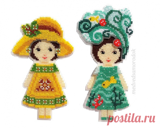 Patrón de punto de cruz Vestir muñecas y vestidos 4 - Etsy España