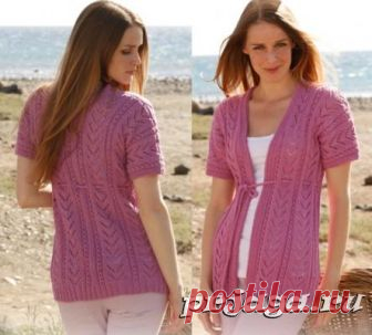 Жакет – жилет спицами