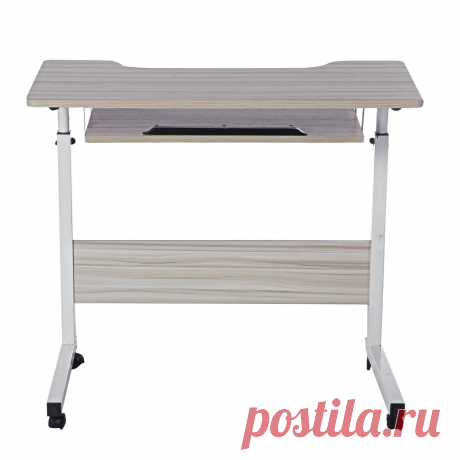 Mobile Rolling Computer Laptop Desk Bedside Workstation Height Adjustable Table - US$119.99