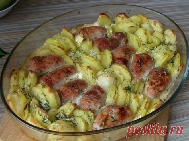 Мясные рулетики с картошкой в сливках