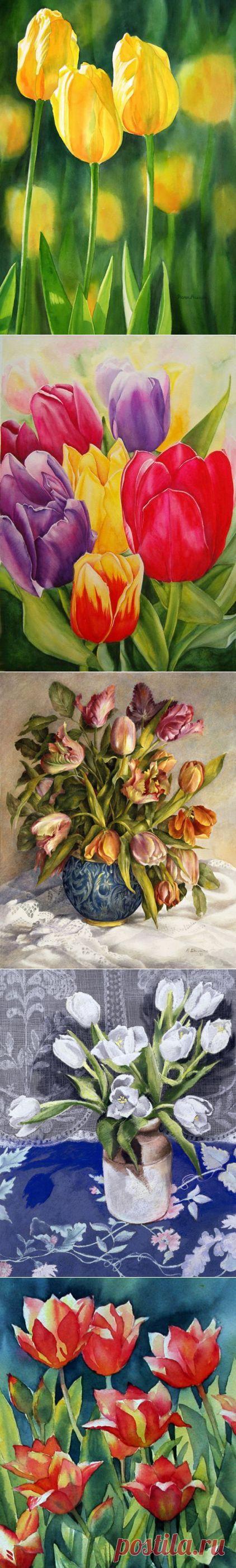Тюльпаны / Картинки для декупажа / PassionForum - мастер-классы по рукоделию