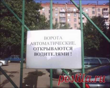 Прикольные надписи и объявления