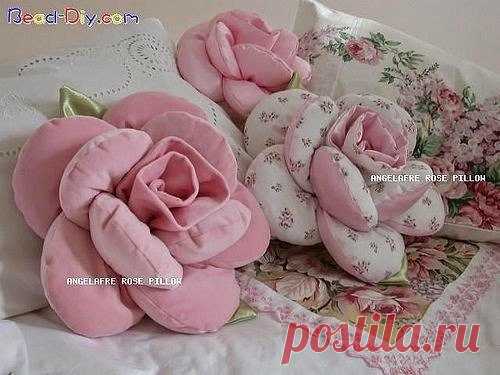 Изумительный цветок-подушка — Сделай сам, идеи для творчества - DIY Ideas