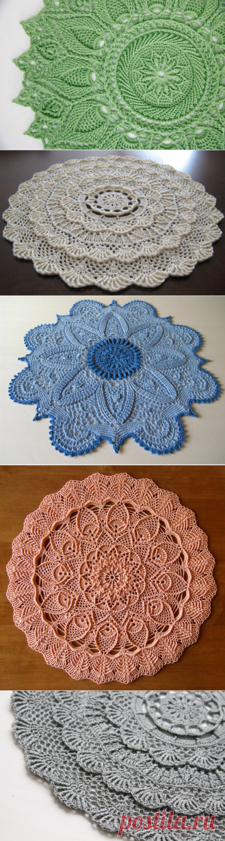 Описание вязания и схемы салфеток крючком - Crochet - Modnoe Vyazanie
