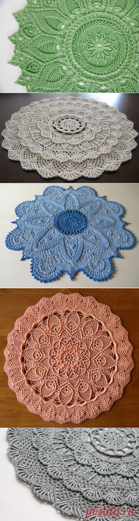 Описание вязания и схемы салфеток крючком - Crochet - Modnoe Vyazanie