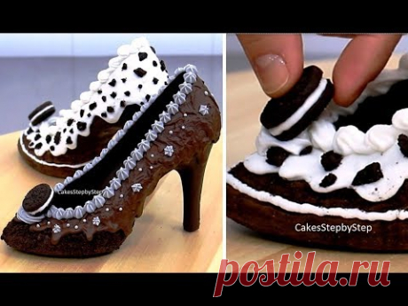 Chocolate OREO Shoes - How to Decorate with Chocolate Ganache by Cakes StepbyStep