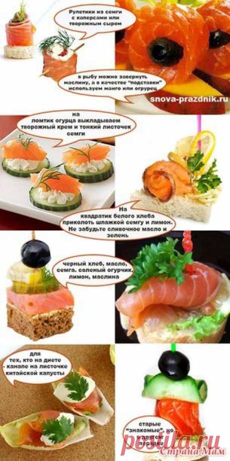 Новогодние канапе.10 идей для фуршета! Красиво и вкусно!!! | 4vkusa.ru