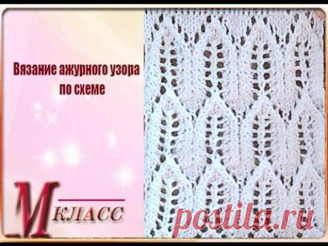 ▶ BASICS of KNITTING| Вязание ажурного узора по схеме - YouTube