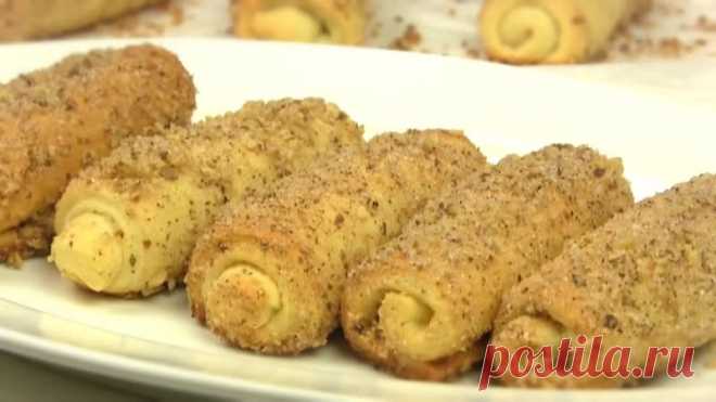 Печенье - рулетики с корицей и грецкими орехами. Вкусная простая мягкая выпечка к чаю.

#bake@lyogkieretsepti