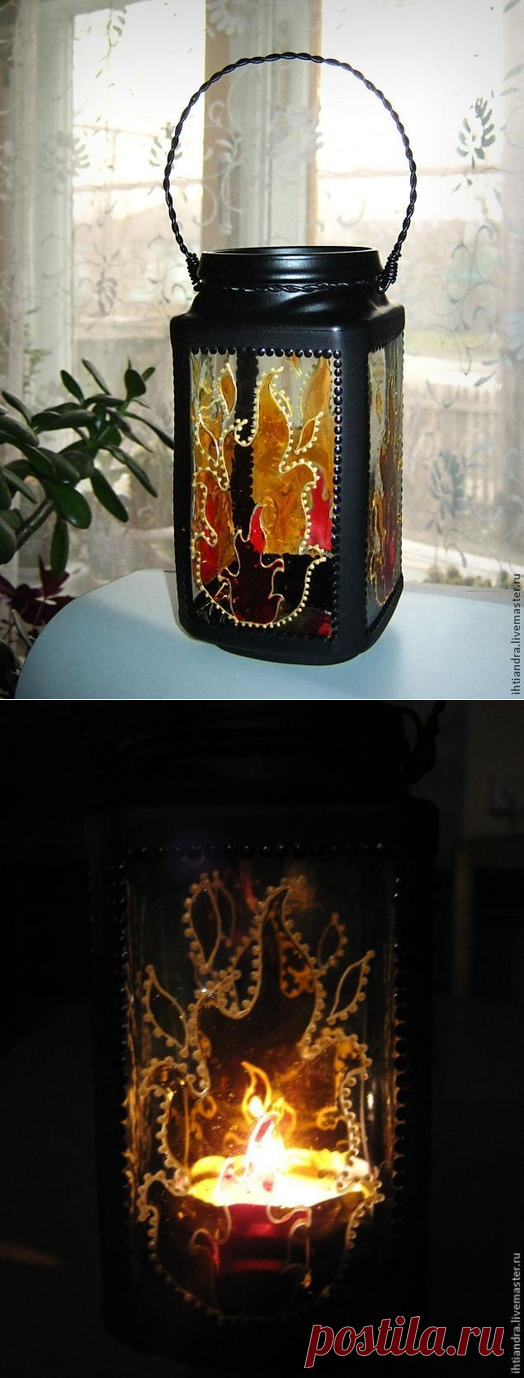 Фонарь из кофейной баночки