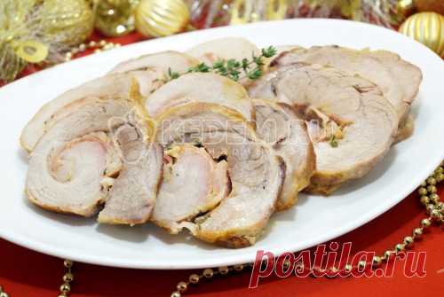 Мясной рулет с беконом Сытный и очень сочный рулет для любителей мясных деликатесов на Новый год!