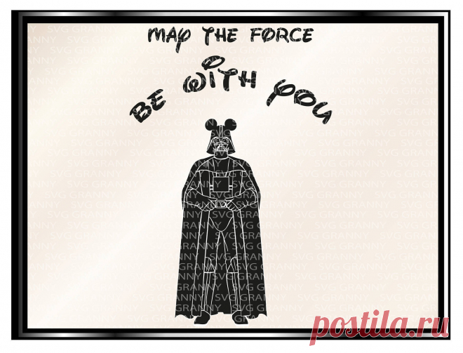 May the force be with you Mickey mouse Darth Vader SVG