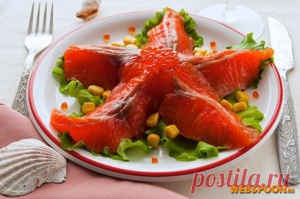 Салат «Морская звезда» с фото | Рецепт салата Морская звезда | Салат с красной рыбой на Webspoon.ru