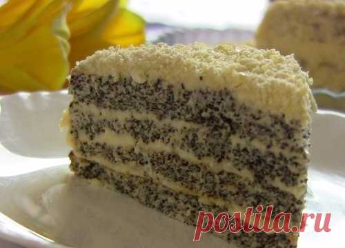 ТОРТ МЕДОВО-МАКОВЫЙ